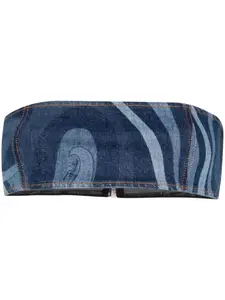 Топ-бандо с принтом Marmo PUCCI, синий