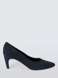 Туфли-лодочки John Lewis Ava Suede Curve Heel High Vamp, черный
