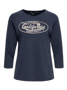 Рубашка с длинными рукавами Queen Kerosin California темно-синего цвета Queen Kerosin