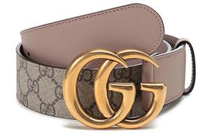 GUCCI Кожаный женский ремень бежевый эбеновый серый розовый, Beige Ebony/Gray Pink