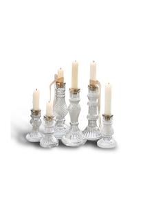 Набор подсвечников 6 Youna прозрачный/серебро Loberon, прозрачный/серебристый