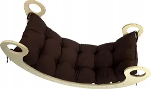 Декоративная подушка для детского кресла-качалки коричневого цвета XL - 120 x 60 x 8 см, для мальчиков и девочек от 6 месяцев, с высококачественной обивкой из поролона и ткани.