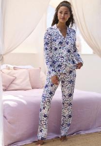 Пижамный комплект s.Oliver SET, Blau Rosa Mint Geblümt/Dark Blue