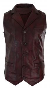 Жилет TruClothing Leather, бордовый