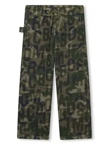 Джоггеры с камуфляжным принтом Marc Jacobs Kids, зеленый