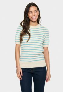 Футболка Saint Tropez MilaSZ SS Striped Pullover, Jojoba Reef Stripe/Off-White