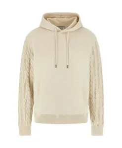 Худи цвета слоновой кости с контрастными рукавами Guess, белый