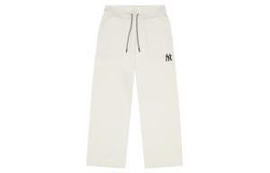 Преппи Стиль Коллекция New York Yankees 24FW Вязаные Спортивные Штаны Женские Кремовый MLB