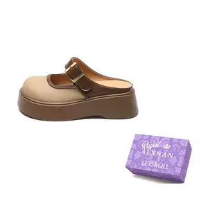 Alxnan Женские домашние тапочки с закрытым носком без специальных функций коричневые, цвет Brown