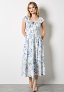 Платье Apricot FLORAL SMOCKED MIDI, Cream/White