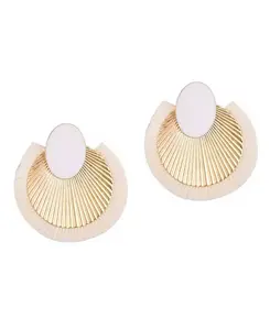 Золотые серьги Darla из смешанных материалов Adornia, white