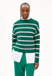 Джемпер ARMEDANGELS MERINAA STRIPES, Emerald Green Ice Grape/Green