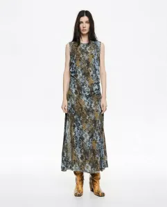 Платье с присборенным узором Bimba y Lola, хаки