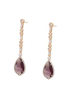Faina Женские висячие серьги из розового золота с фиолетовым оттенком