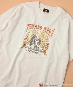 Футболка в винтажном стиле с изображением Тома и Джерри (Том и Джерри) Coen, цвет Off White