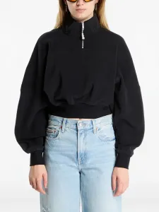 Флисовый топ на молнии Jordan, черный