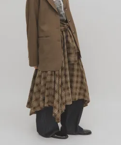 Юбка в клетку с узлом Kbf, цвет Brown And Other Colors