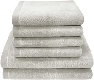 Набор полотенец Dyckhoff "Пейзаж" (комплект, 6 шт., 2 банных полотенца (70х140 см) - 4 полотенца для рук (50х100 см), 4 полотенца для рук (50х100 см), 2 полотенца для душа (70х140 см) (6 шт.), цвет silber