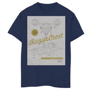 Футболка с графическим изображением «Мандалорская бритва» для мальчиков 8–20 лет «Звездные войны» Star Wars