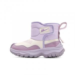 Противоскользящие, износостойкие, дышащие, теплые, высокие детские ботинки WARRIOR, бежевый/фиолетовый
