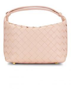 Мини-сумка Уоллес Bottega Veneta, цвет Cameo & Gold