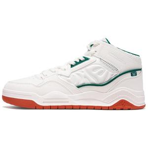 Скейтбордические кеды женские средней высоты Feather белый/малахитовые 361°