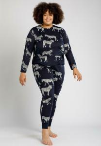 Пижама CURVE ZEBRA PRINT LONG SET Chelsea Peers, темно-синий