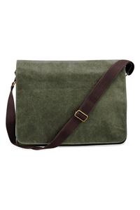 Винтажная холщовая дорожная сумка - 14 литров Quadra, зеленый