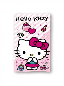 Cofi 1453 Банное/пляжное полотенце Hello Kitty, 70x140 см, из хлопка, розового цвета