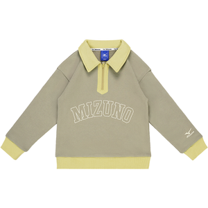 Детский свитшот Mizuno, оливковый