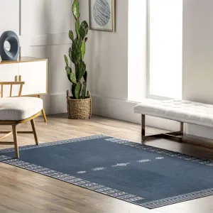 Ковер Arina Global Inspired Simplistic Tribal Area Rug nuLOOM, 152x244 см, темно-синий