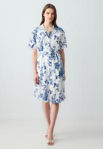 Платье-рубашка COLLAR SHORT SLEEVE PATTERNED MIDI Jimmy Key, белый