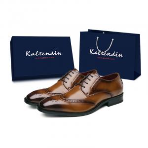 Kaltendin Винтажные броги дышащие удобные модные повседневные качественные классические туфли мужские коричневые, цвет Brown