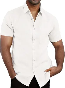 Мужская повседневная рубашка с коротким рукавом в полоску Thatrich