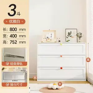 Yu Senyi Комод 80 см для гостиной из стали, 3 ящика, с ручками dopamine, возможна установка