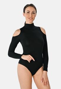 Боди Teyli mit halbem Rollkragen mit Armausschnitten Janett, черный