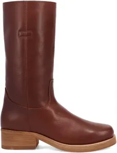 Мужские повседневные сапоги Dingo Dutton с круглым носком и среднем голенище - коричневые, коричневый