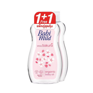 Babimild Babi Mild Baby Oil Белая Сакура Органическое 200 мл. Двойной пакет,  Pink