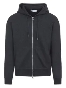 Хлопковая толстовка с капюшоном на молнии OUR LEGACY, черный