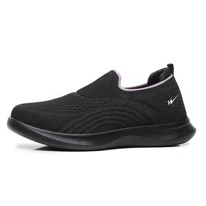 Женские повседневные кроссовки Flyknit низкие с противоскользящей подошвой и износостойкие DOUBLE STAR 88, черный