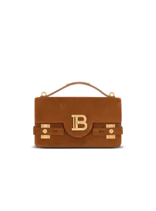 Сумка на плечо B-Buzz 24 из замши Balmain, коричневый