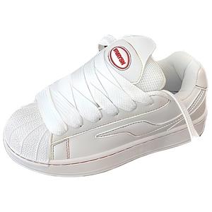 JimiXiong Женские скейтерские кроссовки лоу-топ белые радужные, цвет White Rainbow