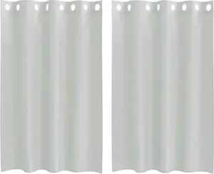 Шторы из вуали с люверсами, 2 шт., светло-серые, 140x175 см vidaXL