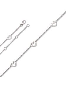 ONE ELEMENT Браслет в форме сердца из серебра 925 пробы, диаметр 19 см