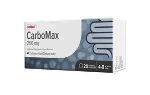 Dr. Max CarboMax 250 мг 20 таблеток Растительная угольная добавка против вздутия живота и газов