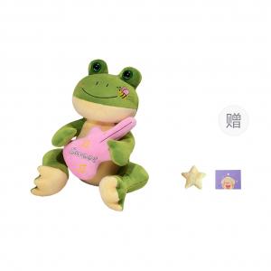 Плюшевая игрушка лягушка happiness frog высотой 27 см OU DI PIG