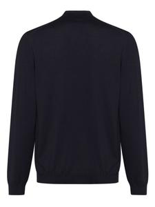 Zanone шерстяная рубашка поло, синий