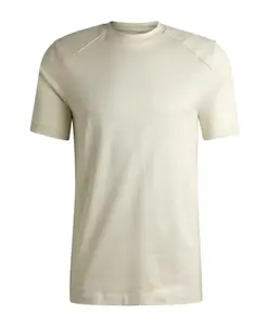 Футболка из рипстоп-хлопка с гладкими вставками. Hugo, бежевый