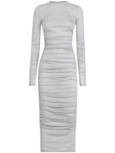 Платье со сборками Dolce & Gabbana, серый