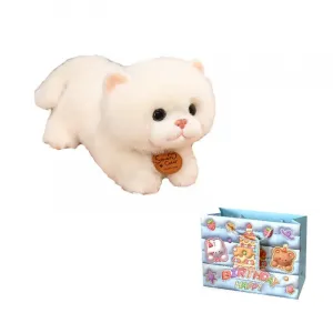 Котенок, милая плюшевая игрушка котенка, плюшевая кукла, высота 25см/35см MORTEN SOLUM, белый